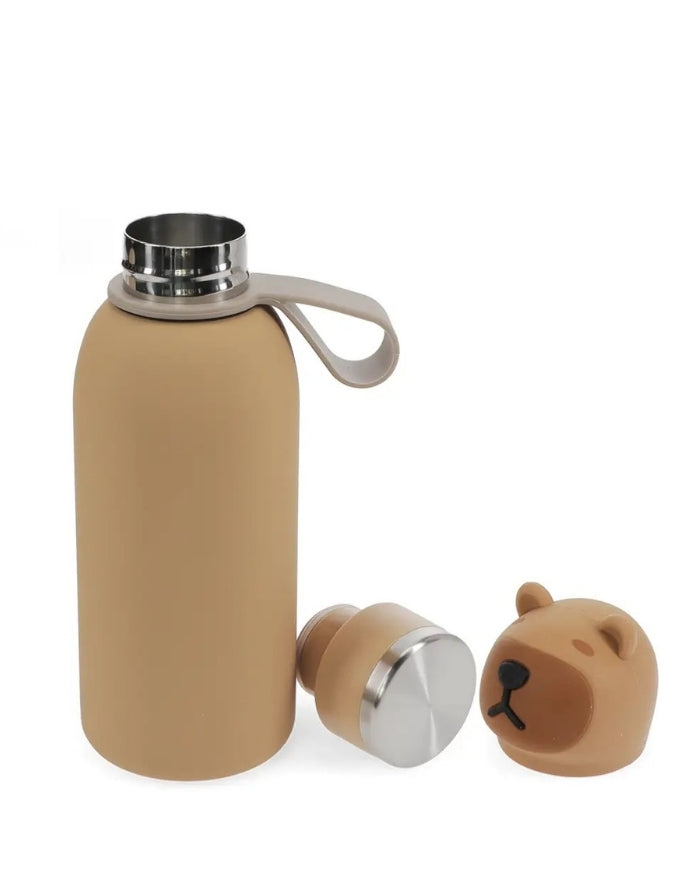Kindertrinkflasche Capybara von Rex London mit niedlichem Capybara-Kopf-Design und 350 ml Fassungsvermögen ohne Deckel