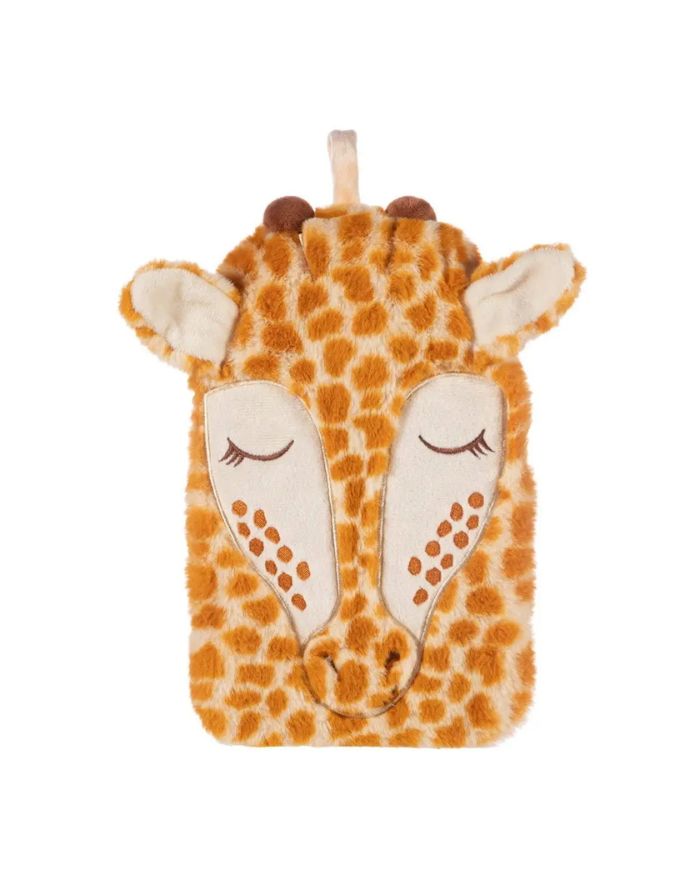 Sass & Belle Wärmflasche Gina Giraffe für Kinder mit weicher Giraffenhülle.