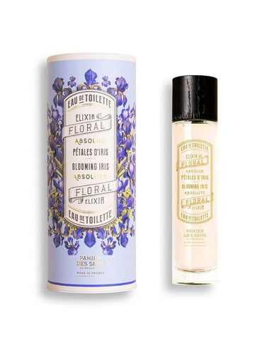 Eau de Toilette Irisblütenblätter 50ml von Panier des Sens, pudrig-anspruchsvoller Duft mit Iris Absolue, Zeder und Moschus
