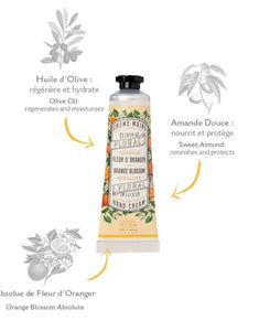 Handcreme Sonnige Orangenblüte 30ml von Panier Des Sens, Mini-Handcreme mit Olivenöl und Absolue de Fleur d’Oranger für hydratisierte, weich duftende Hände.