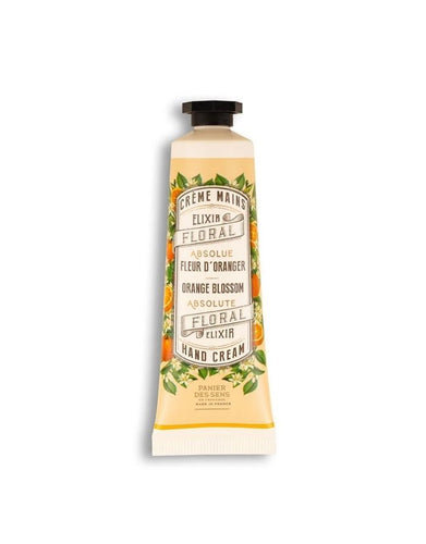 Handcreme Sonnige Orangenblüte 30ml von Panier Des Sens, Mini-Handcreme mit Olivenöl und Absolue de Fleur d’Oranger für hydratisierte, weich duftende Hände.