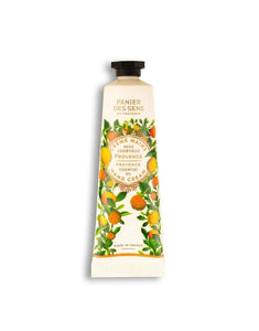 Handcreme Provence 30ml von Panier Des Sens, Mini-Handcreme mit Sheabutter, Olivenöl und ätherischen Ölen aus Zitrone und Zypresse für weiche, hydratisierte und duftende Hände.