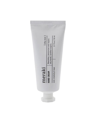 Meraki Handcreme Silky Mist – feuchtigkeitsspendende, nährende Handpflege mit Aloe vera, Jojobaöl und Kakaobutter.