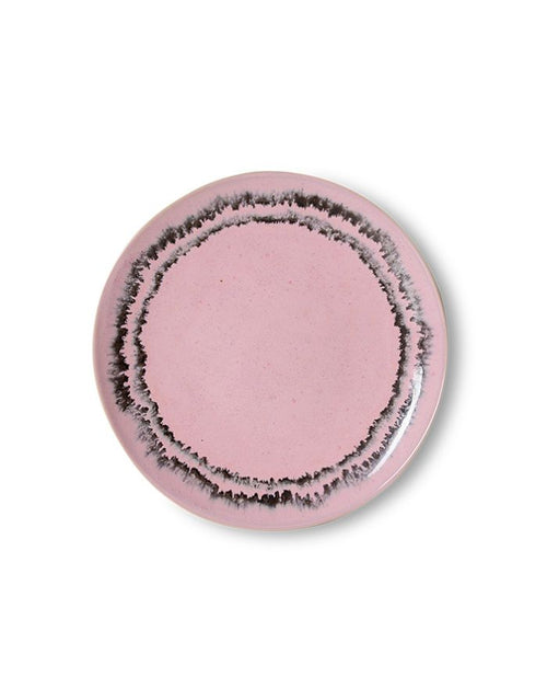 Teller Dessert Plate Bubble von Hkliving mit 17,5cm Duchmesser in Pink Schwarz