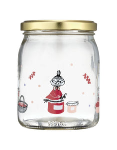Glas mit Schraubdeckel Moomin 0,5 L von Muurla, luftdicht verschließbar, mit Moomin-Motiv, inkl. Stickeretiketten, spülmaschinenfest