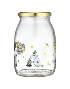 Glas mit Schraubdeckel Moomin 1L von Muurla, luftdicht verschließbar, mit Moomin-Motiv, inkl. Stickeretiketten, spülmaschinenfest