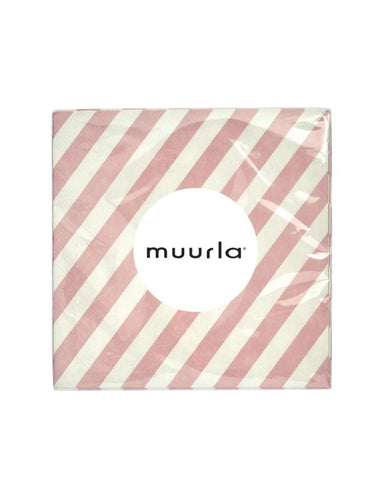 Servietten Coffee von Muurla, 25 x 25 cm, 3-lagig, FSC- und Rainforest-Alliance-zertifiziert, 20 Stück pro Packung, Checks & Stripes Design