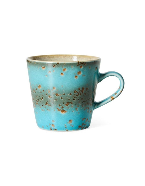 Mehrfarbiger HKliving 70s Ceramics Americano Mug aus glasiertem Steingut im charakteristischen Retro-Design.