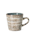 Mehrfarbiger HKliving 70s Ceramics Americano Mug aus glasiertem Steingut im charakteristischen Retro-Design.