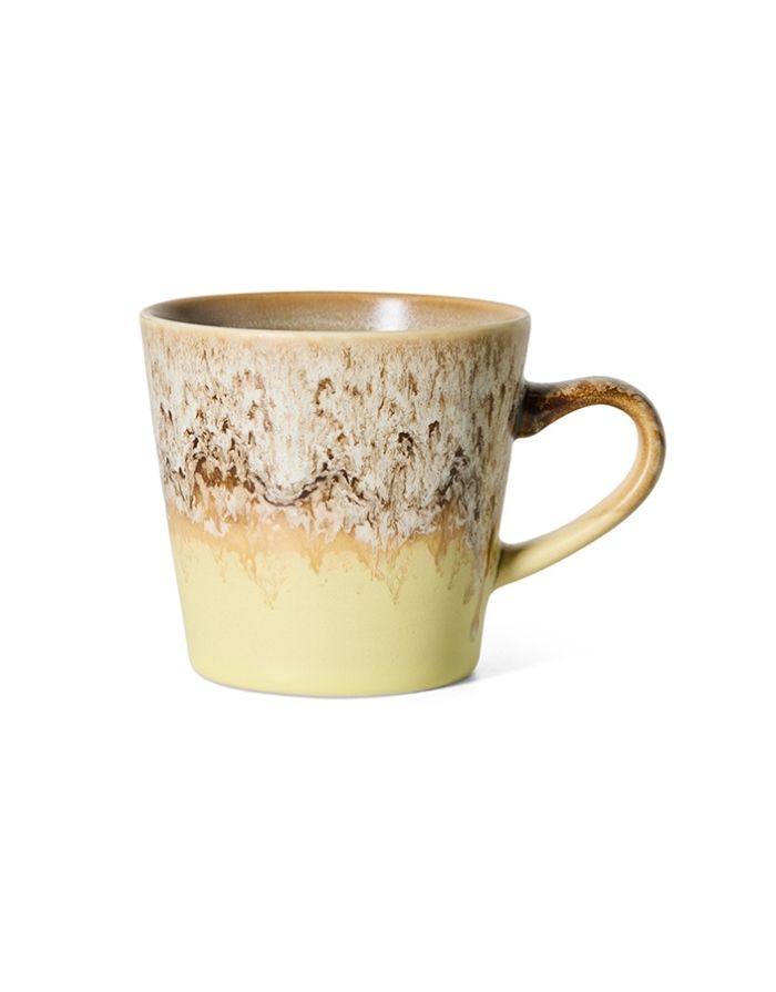 Mehrfarbiger HKliving 70s Ceramics Americano Mug aus glasiertem Steingut im charakteristischen Retro-Design