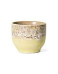 HKliving 70s Ceramics Café Cup aus glasiertem Steingut mit mehrfarbiger Retro-Glasur.