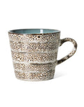 Mehrfarbiger HKliving 70s Ceramics Cappuccino Mug aus glasiertem Steingut im charakteristischen Retro-Design.