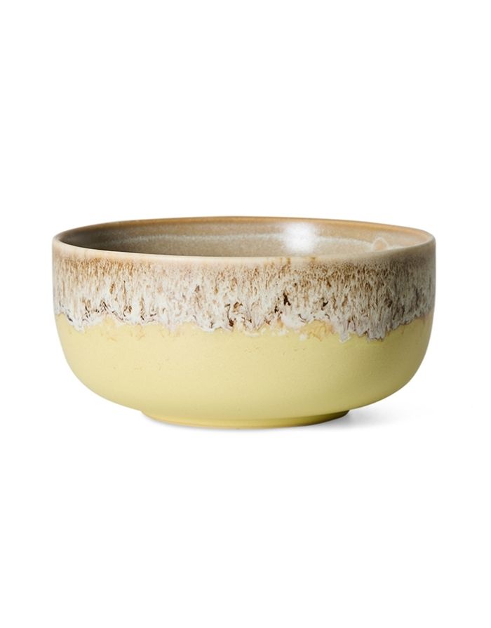 Mehrfarbige HKliving 70s Ceramics Dessert Schale aus glasiertem Steingut für Desserts, Joghurt, Obst und kleine Snacks.