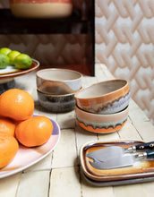 Laden Sie das Bild in den Galerie-Viewer, 70s Ceramics Dessert Bowl Cove Burst mit individuellem handbemalten Finish
