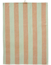 Laden Sie das Bild in den Galerie-Viewer, Geschirrtuch Linus Gestreift I Hellgrün/Hellbraun

