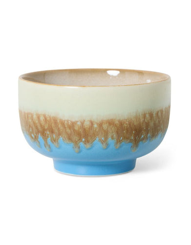 Noodle Schale Azure von hkliving – handgefertigte Steingut-Schale in klarem Blauton, Ø 13,5 cm