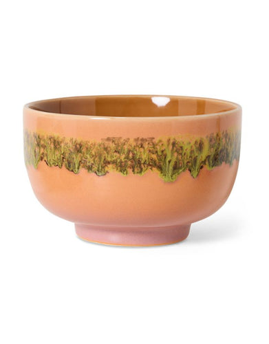 70s Ceramics Noodle Bowl Lush mit Retro-inspirierter Glasur in satten Farbtönen