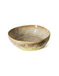 Tiefe Pasta Bowl aus der 70s Ceramics Kollektion von HKliving aus glasiertem Steingut in Multicolour mit 800 ml Fassungsvermögen.