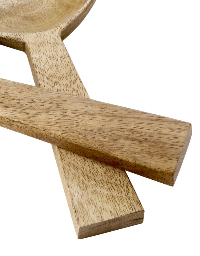 Salatbesteck Nico Natur von Affari of Sweden aus Mangoholz, 22 cm lang, mit natürlicher Holzmaserung.
