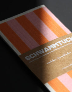 Schwammtuch von Herr&FrauHempel aus kompostierbarer Bio-Baumwolle und Zellulose mit einzigartigem Muster, waschbar und nachhaltig
