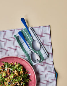 House Doctor Salatbesteck Serv Blau – 2-teiliges Set aus Edelstahl