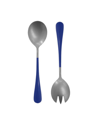 House Doctor Salatbesteck Serv Blau – 2-teiliges Set aus Edelstahl