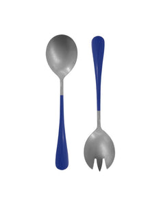 House Doctor Salatbesteck Serv Blau – 2-teiliges Set aus Edelstahl