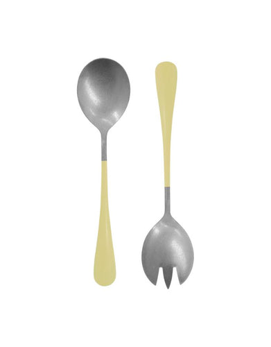 House Doctor Salatbesteck Serv Gelb – 2-teiliges Set aus Edelstahl