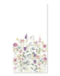 Weiße Papierservietten mit buntem Wiesenblumenmotiv von Chic Antique im Format 40 × 40 cm, 16 Stück pro Packung.