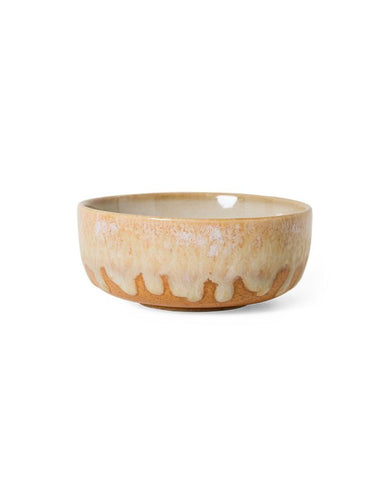 70s Ceramics Tapas Bowl Dunes mit organischer Glasur und künstlerischem Finish