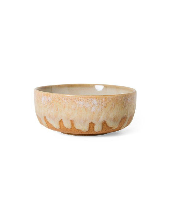 70s Ceramics Tapas Bowl Dunes mit organischer Glasur und künstlerischem Finish