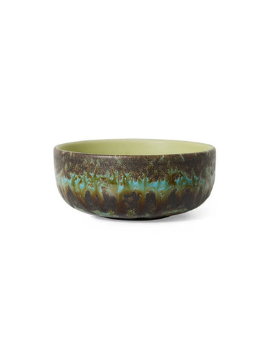 70s Ceramics Tapas Bowl Fern mit organischer Glasur und künstlerischem Finish