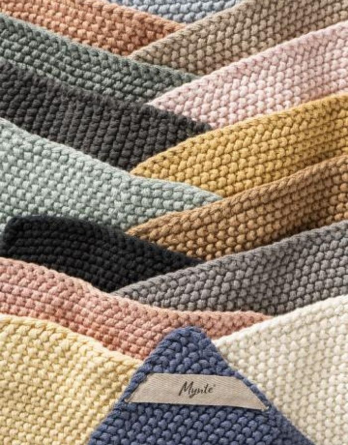 Topflappen Gestrickt Mynte I Honig