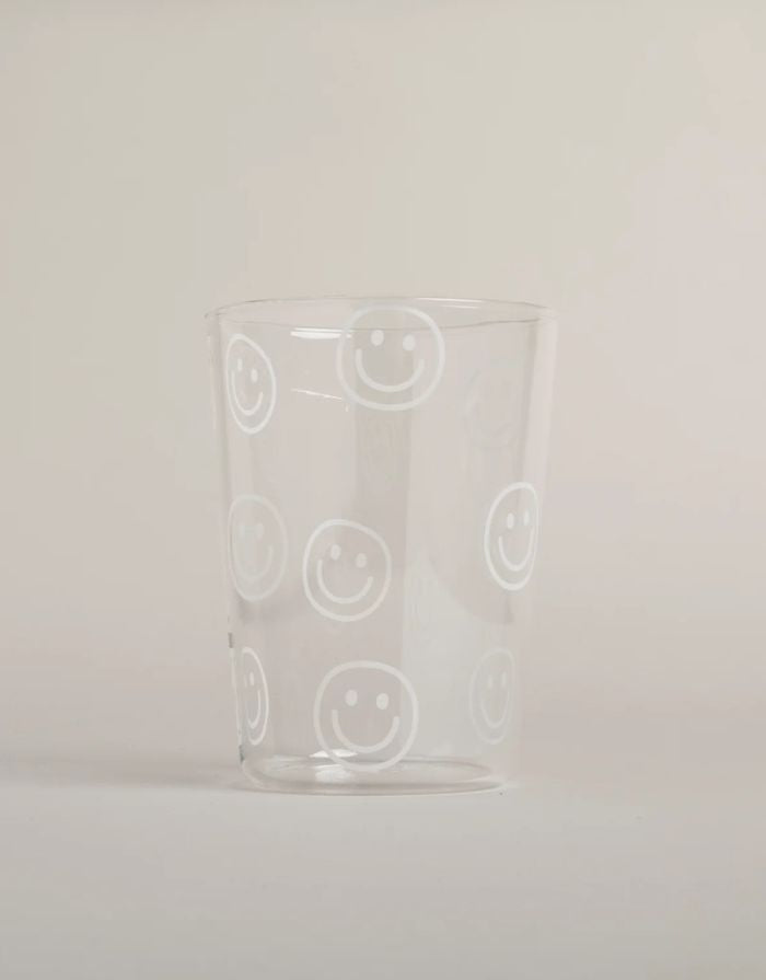 Trinkglas I Smileys Weiß
