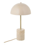 House Nordic Tischlampe Sheffield in Beige mit Marmorsockel und Stahl, elegante Tischleuchte mit E27 Fassung, 45 cm hoch