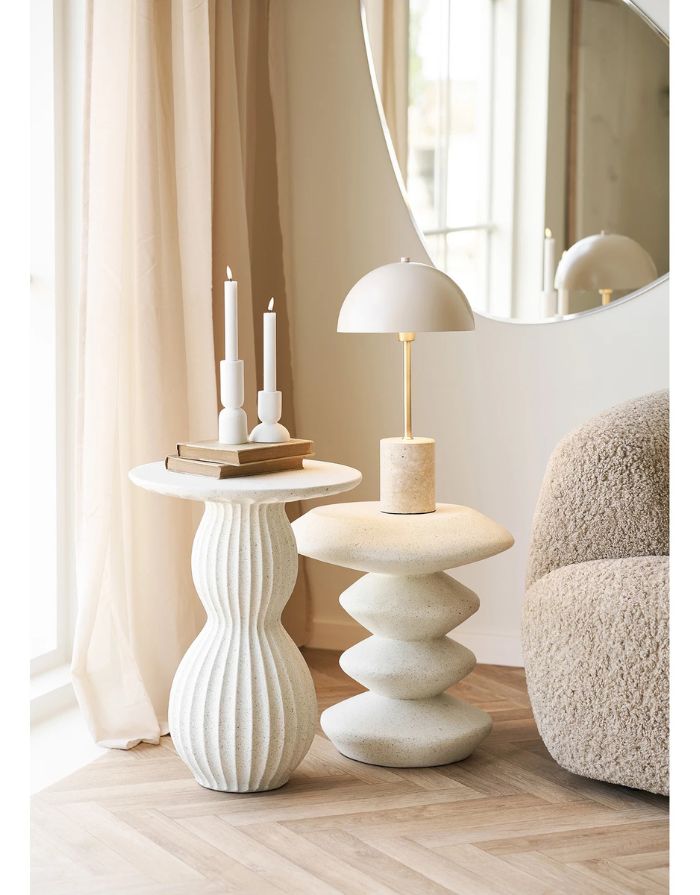 Tischlampe Sheffield I Marmor/Beige