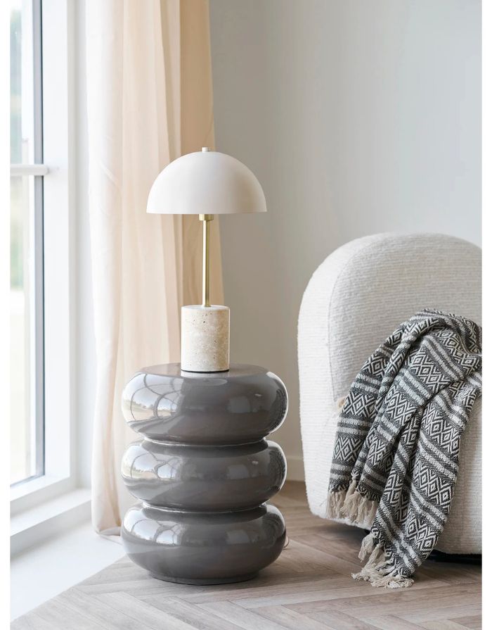 Tischlampe Sheffield I Marmor/Beige