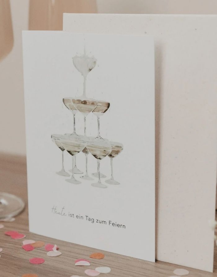 Klappkarte I Champagner