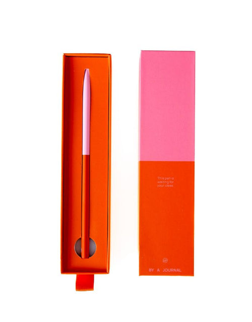 Kugelschreiber Pink Red von A-Journal in hochwertiger Geschenkbox für Notizen, Journaling und den Alltag.