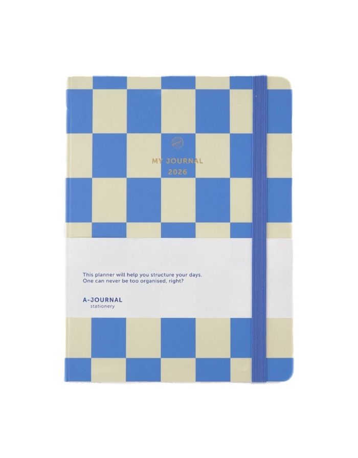 My Journal Tagebuch 2026 I Checkered Blue