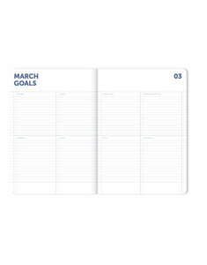 Kalender My Journal 2026 A4 Circle von A-Journal – großformatiger Hardcover-Planer mit minimalistischem Design, Wochen- und Monatsübersichten, Zeitspalten und Lesebändchen.