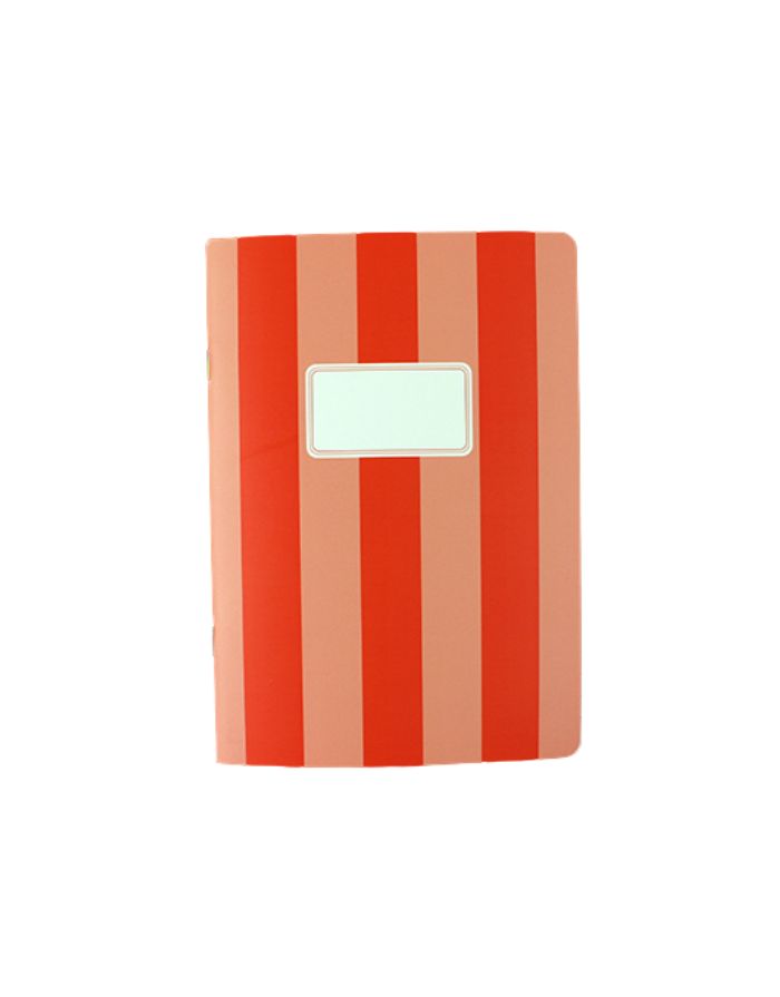 Notizheft liniert I Streifen - Orange/Apricot