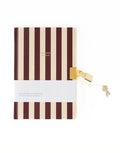 A-Journal Persönliches Tagebuch Stripes mit gestreiftem Einband, 19x13 cm, 0.8 cm dick.