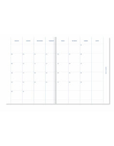 Planer 2026 Leinen Beige von A-Journal – eleganter Jahresplaner mit Leineneinband, handgemalten Monatsillustrationen, Wochen- und Monatsübersichten, Checklisten, Lesebändchen und viel Platz für Notizen.