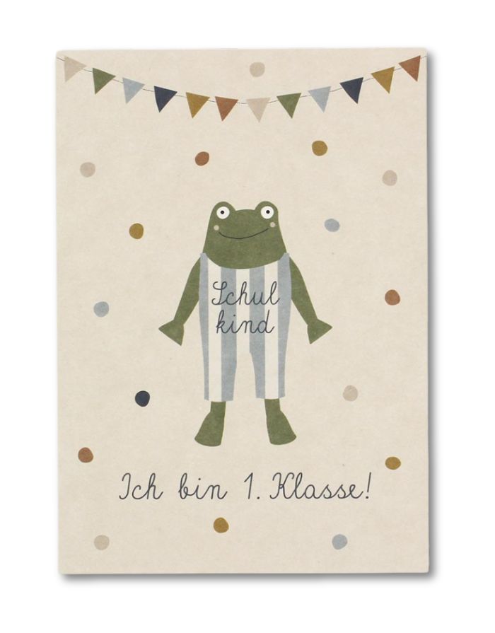 Postkarte I Ich bin 1. Klasse