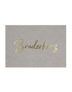 Postkarte I Bruderherz - grau