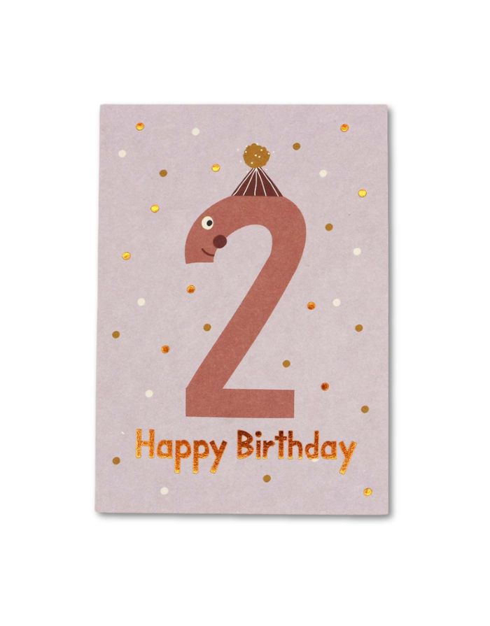 Postkarte I Geburtstag Zahl 2