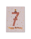 Postkarte I Geburtstag Zahl 7