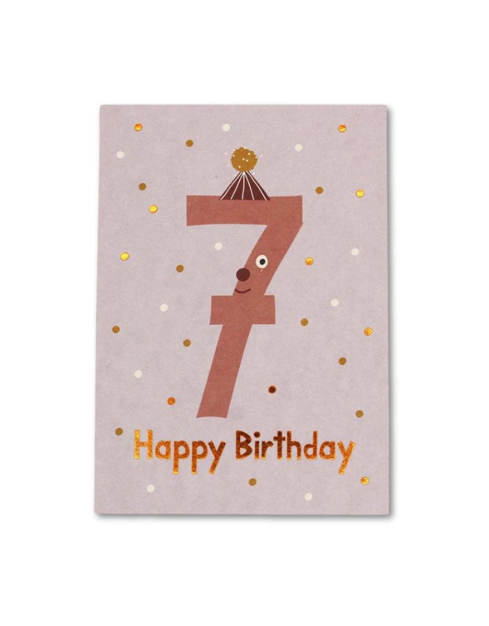 Postkarte I Geburtstag Zahl 7