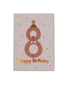 Postkarte I Geburtstag Zahl 8